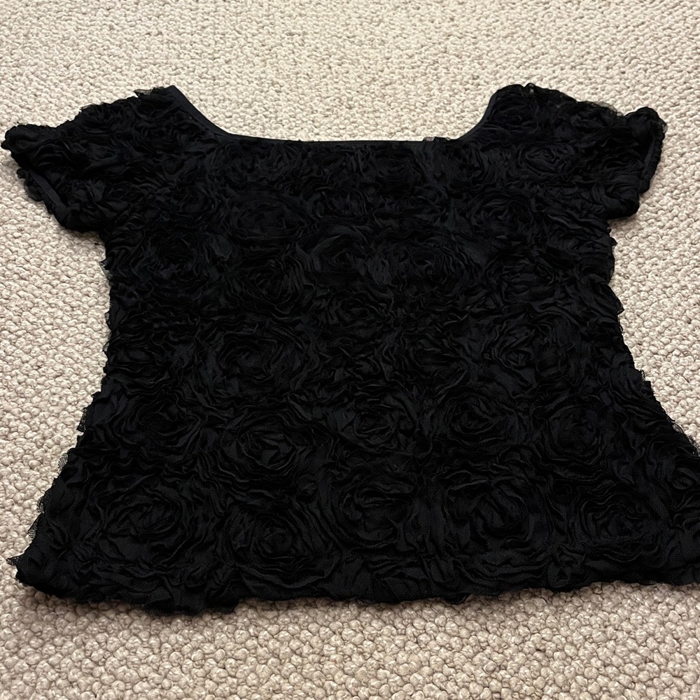 Joseph Ribkoff Black Textured Going-Out Top